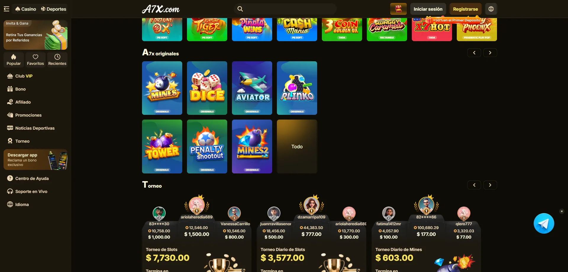 Mejores slots y juegos de casino en A7X Casino México