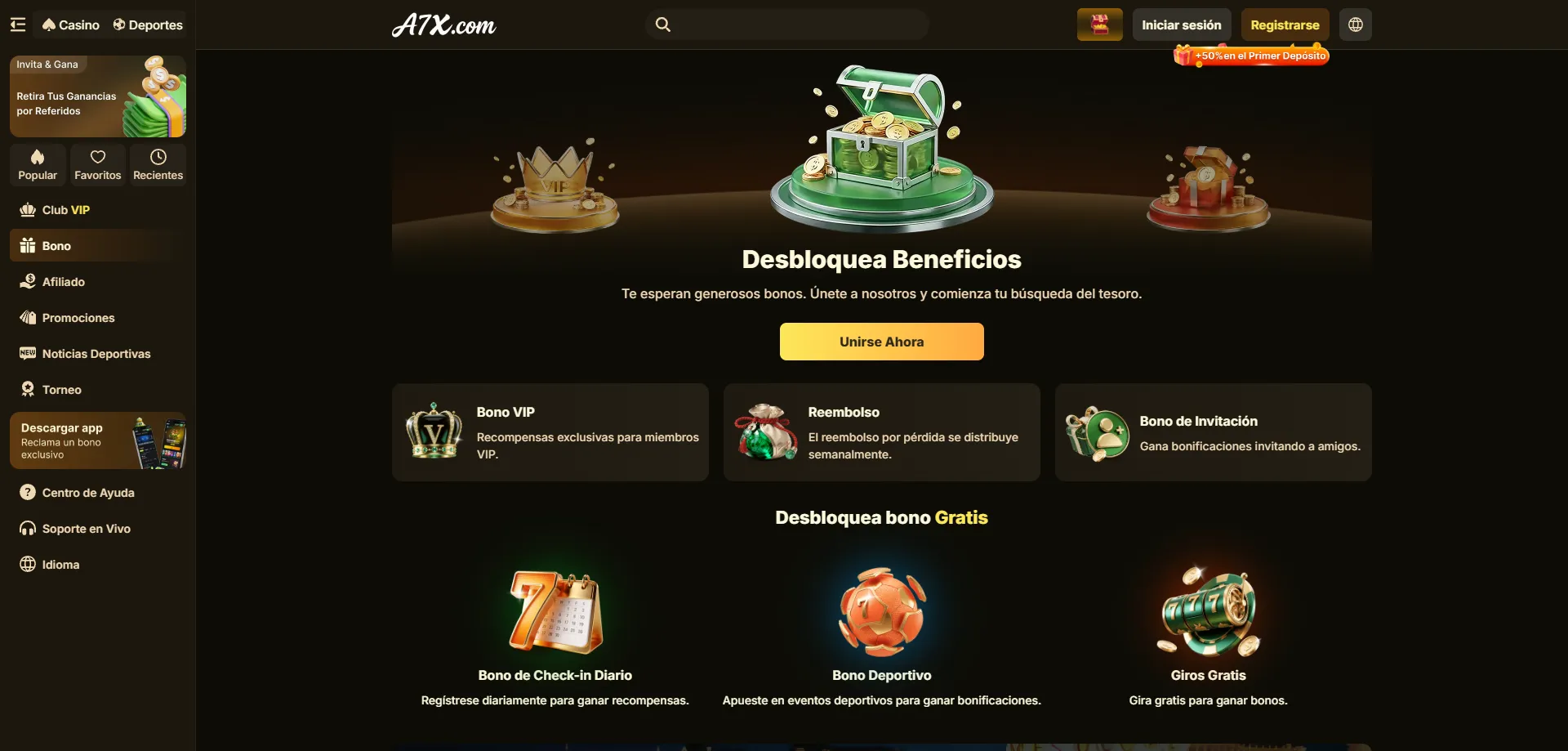 Código promocional A7X Casino 2026 — activa tu bono exclusivo